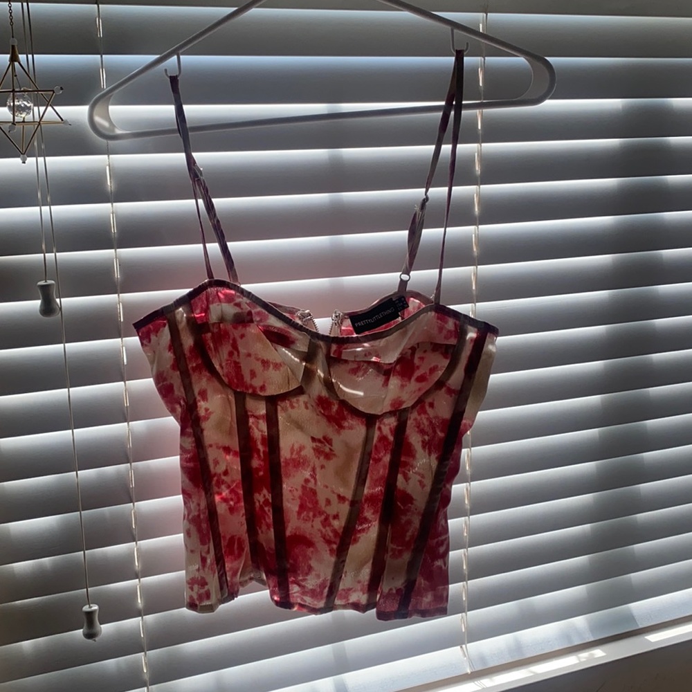 Pretty little thing tie dye corset